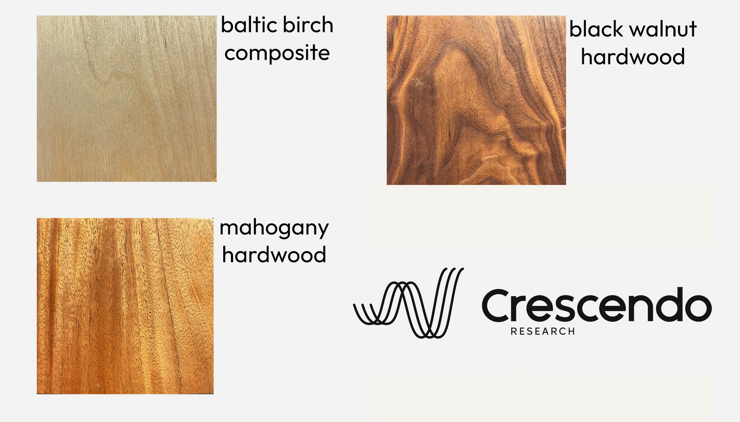 a sample of different wood options