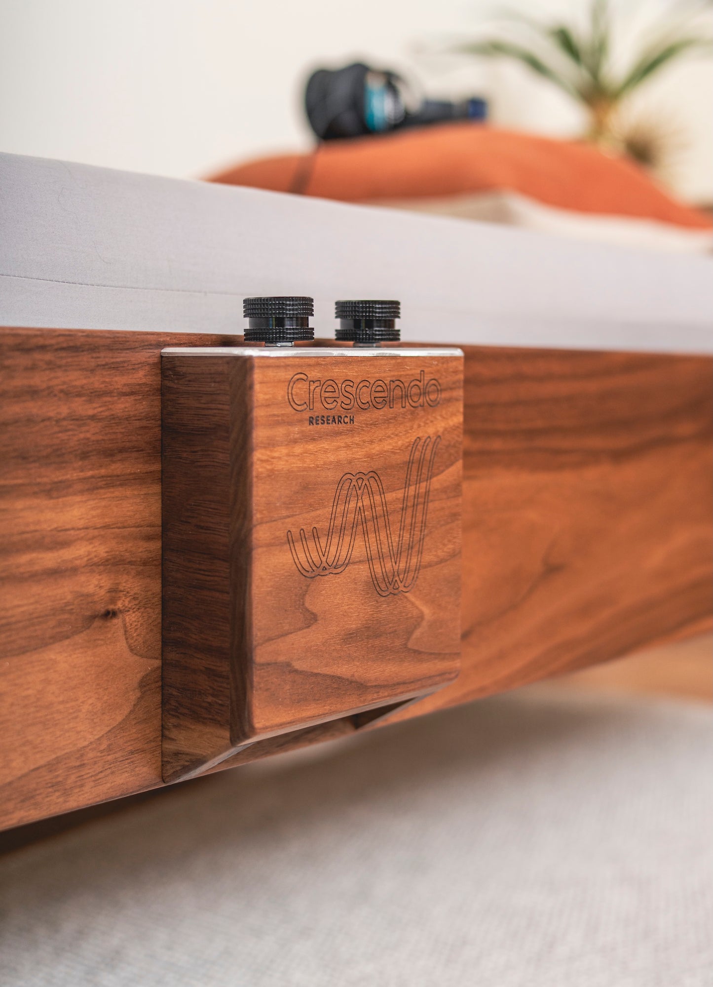 A close up shot of the Crescendo Daybed control box